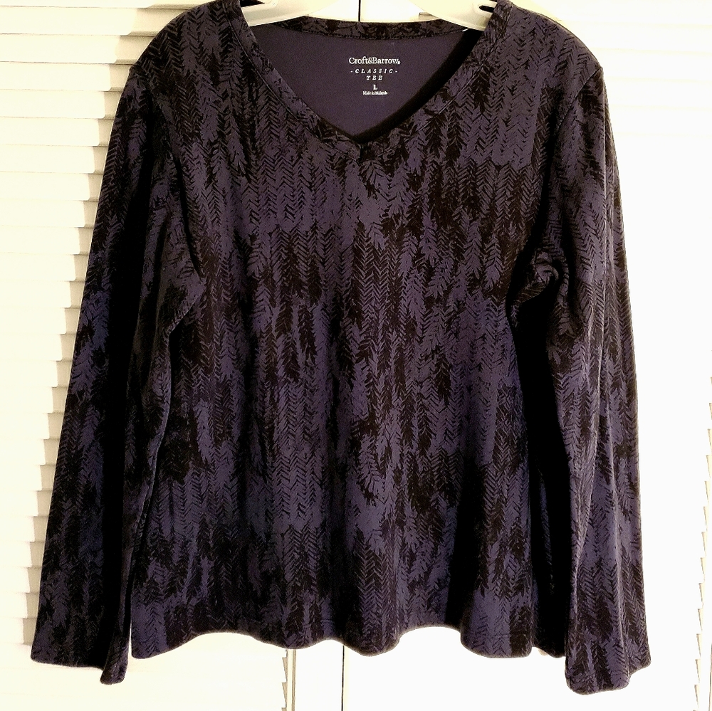 V NECK LONG SLEEVE T